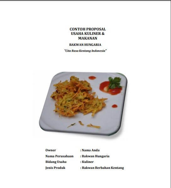 preview pdf proposal makanan